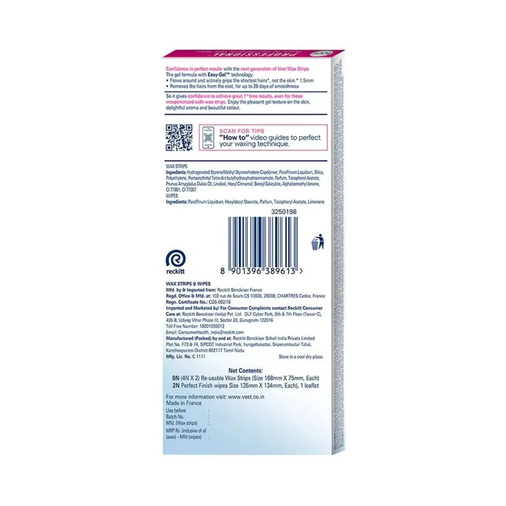 Veet Sensitive Skin Full Body Waxing Strips Kit 1