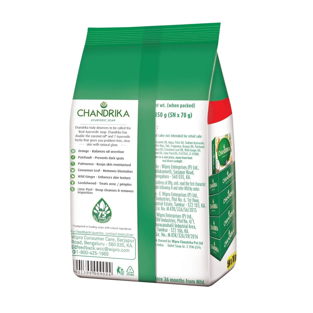 Chandrika Ayurvedic Soap Pack of 5 1