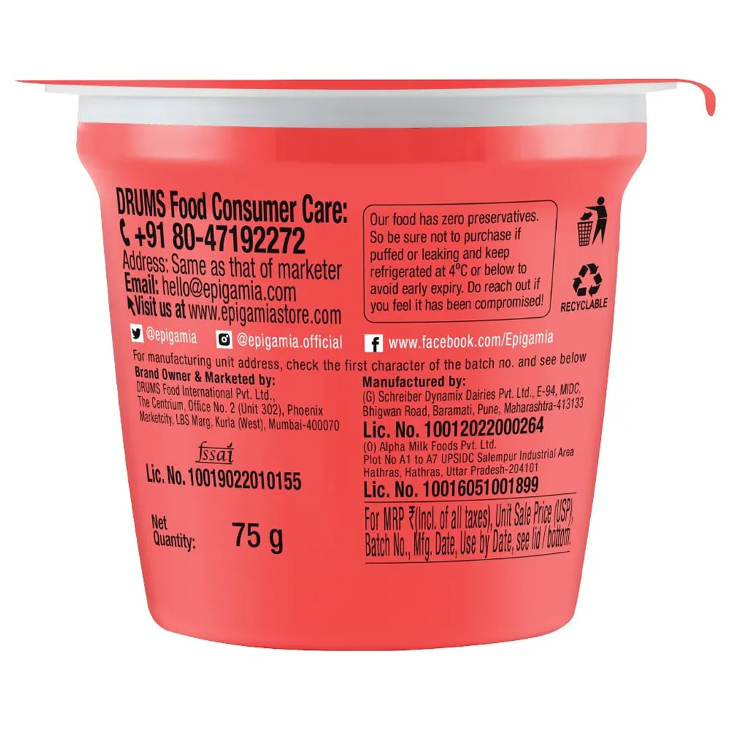 Epigamia Everyday Strawberry Yogurt 2