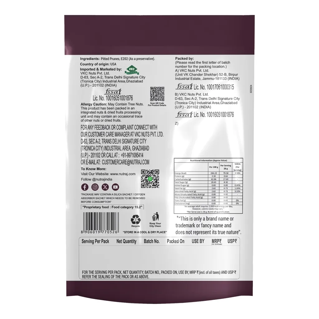 Nutraj California Prunes 1