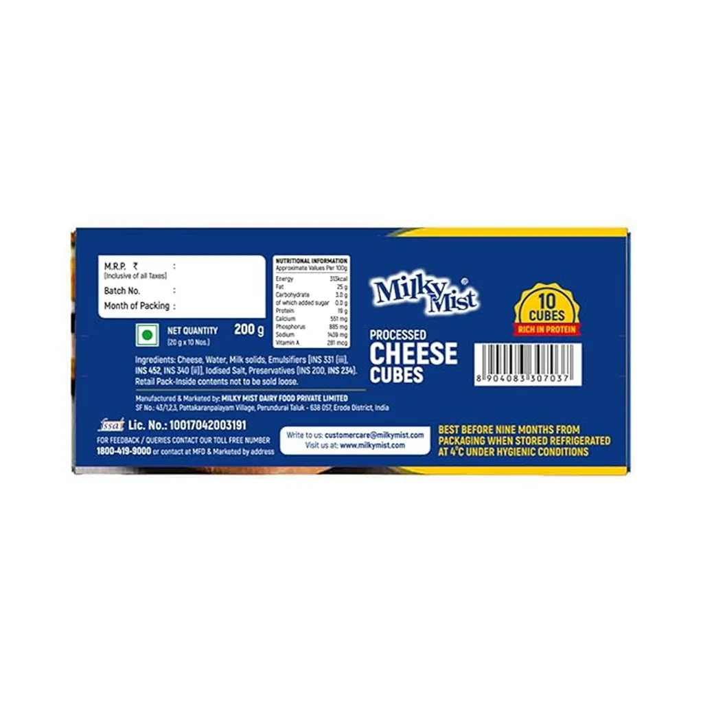Milky Mist Cheese Cubes - 10 Pcs 1