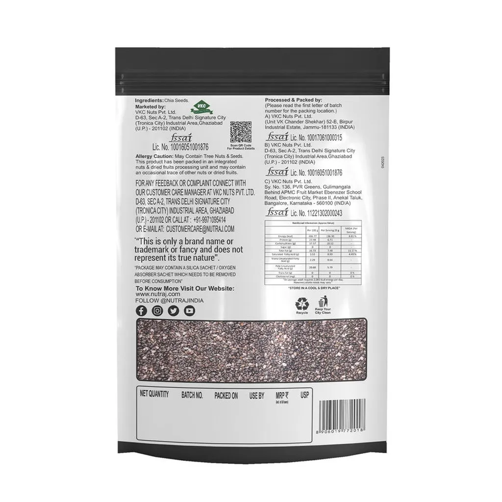 Nutraj Classic Chia Seeds Pouch 1