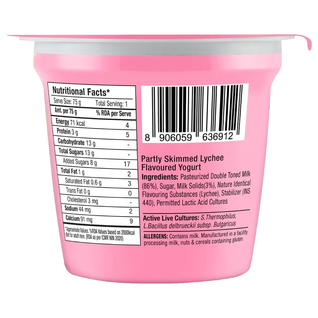 Epigamia Everyday Lychee Yoghurt 1