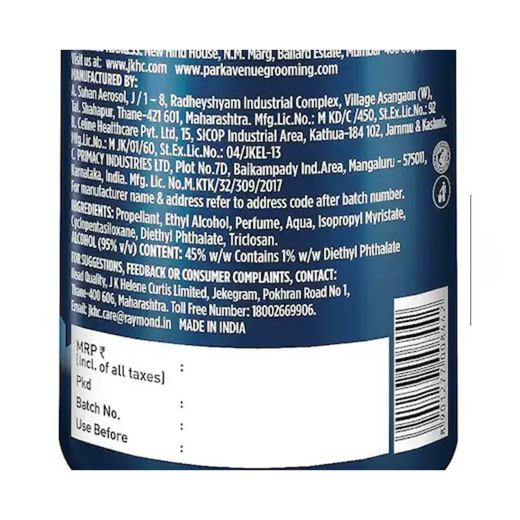 Park Avenue Cool Blue Fragrance Body Spray 2