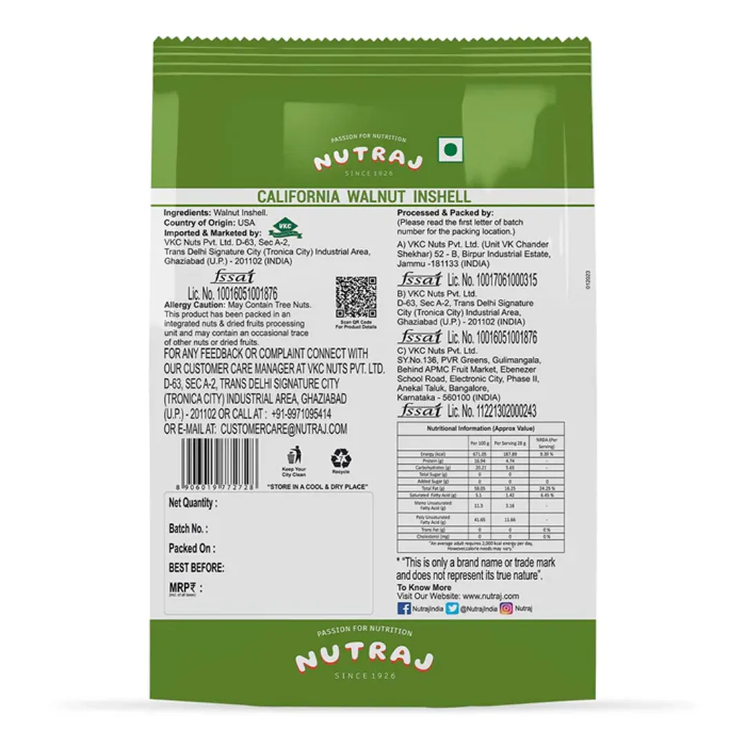 Nutraj Classic California Walnut Inshell 500 g 2