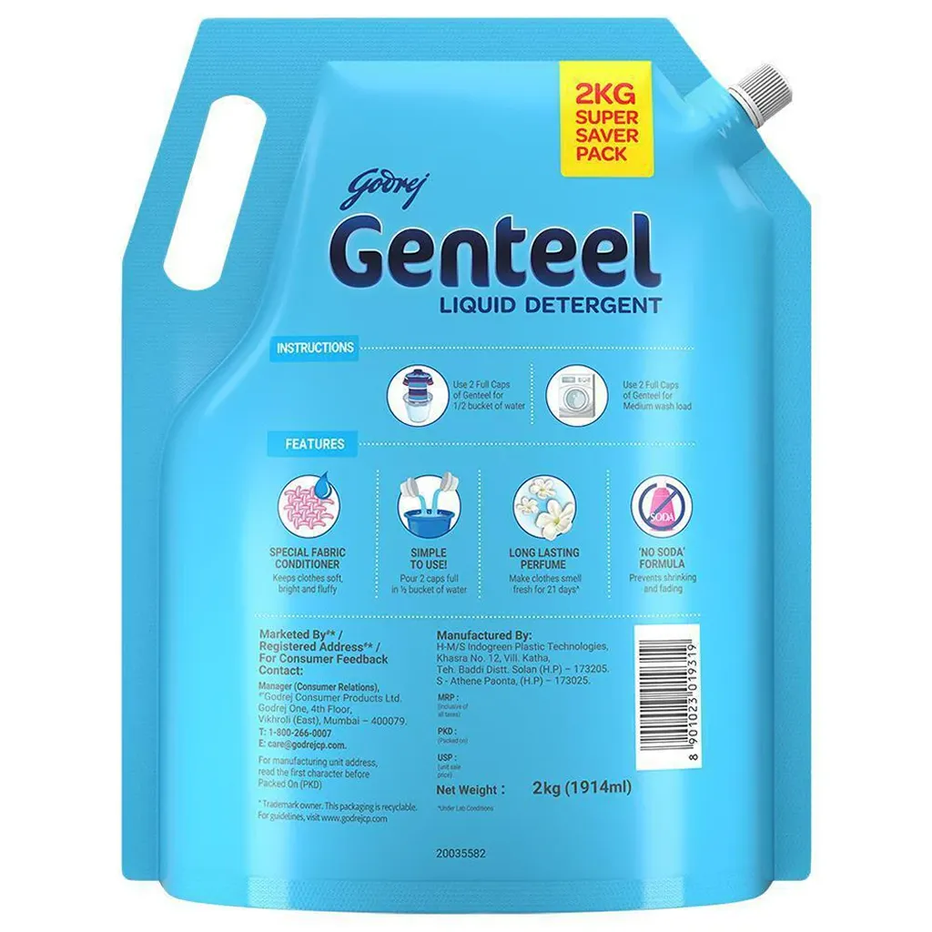 Genteel Liquid Detergent Pouch 1