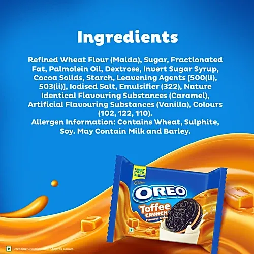 Oreo Toffee Crunch Flavour Creme Sandwich Biscuit 2