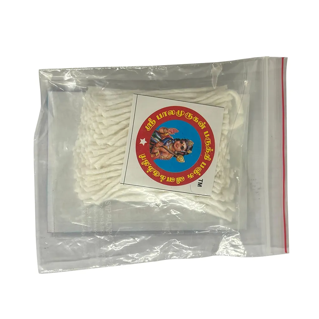 Sri Balamurugan Cotton Pooja Panju Small Wicks - 108 pcs 1