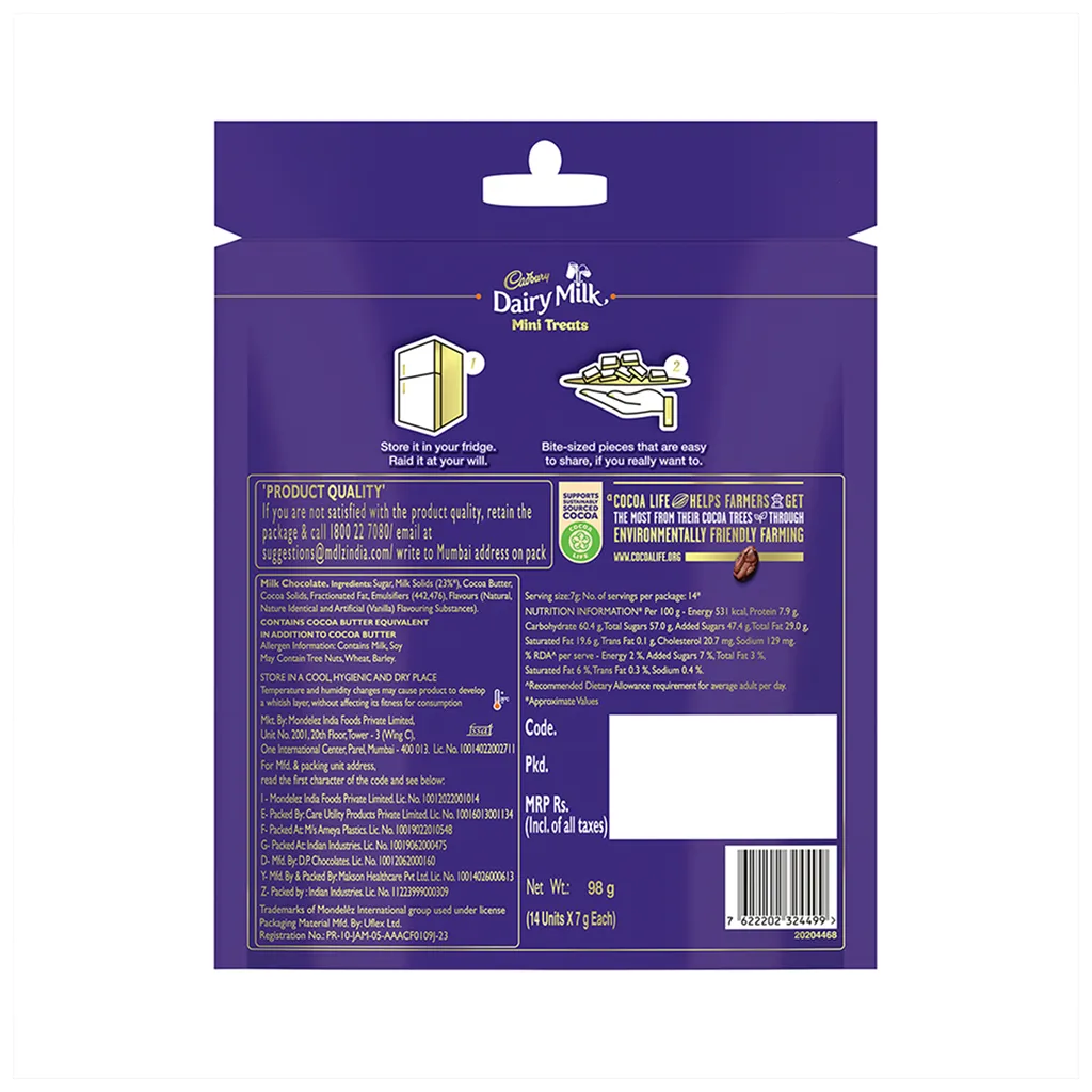 Cadbury Dairy Milk Minis Chocolate Home Treats 1