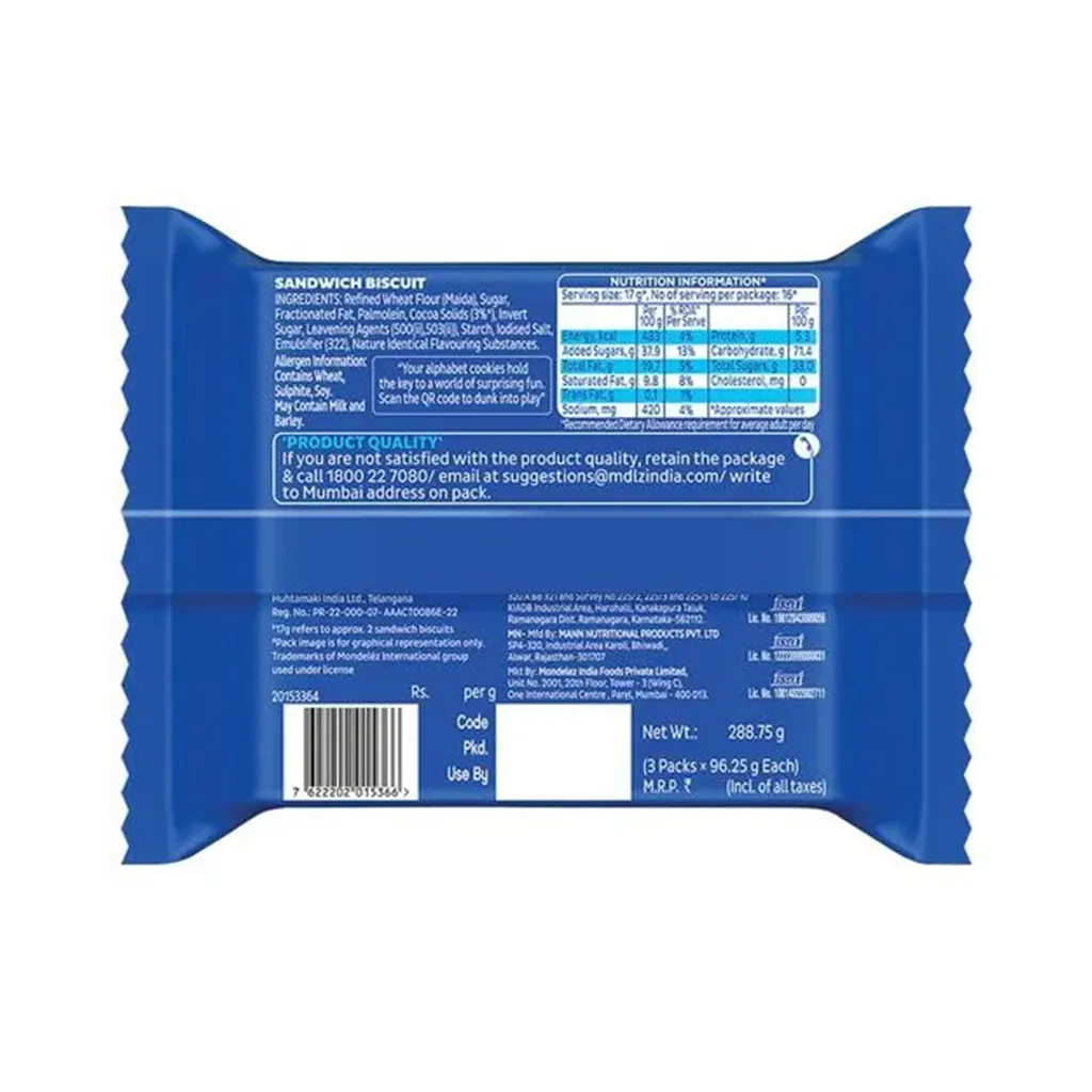 Cadbury Oreo Chocolate Choco Creme Biscuit - Pack Of 3 1