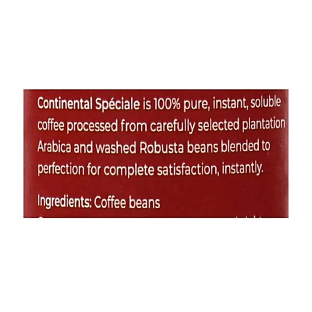 Continental Speciale 100% Pure Instant Coffee Jar 2