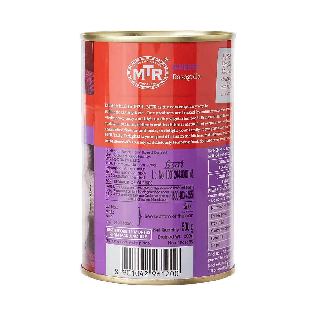 MTR Rasogolla Tin 1
