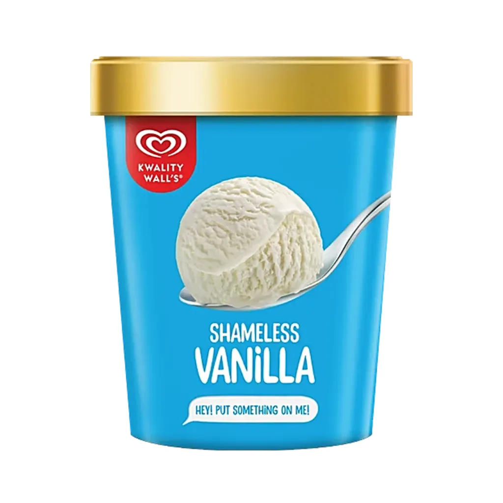 Kwality Walls Shameless Vanilla Tub