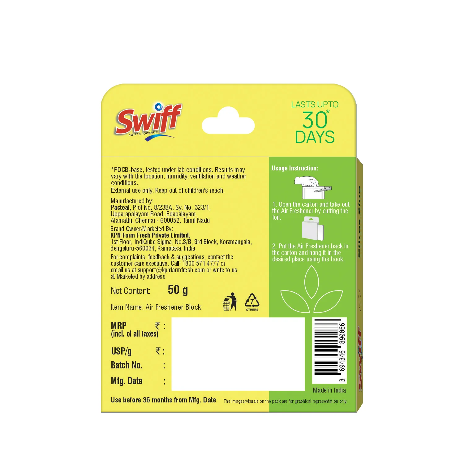 Swiff Citrus Zing Air Freshener 1