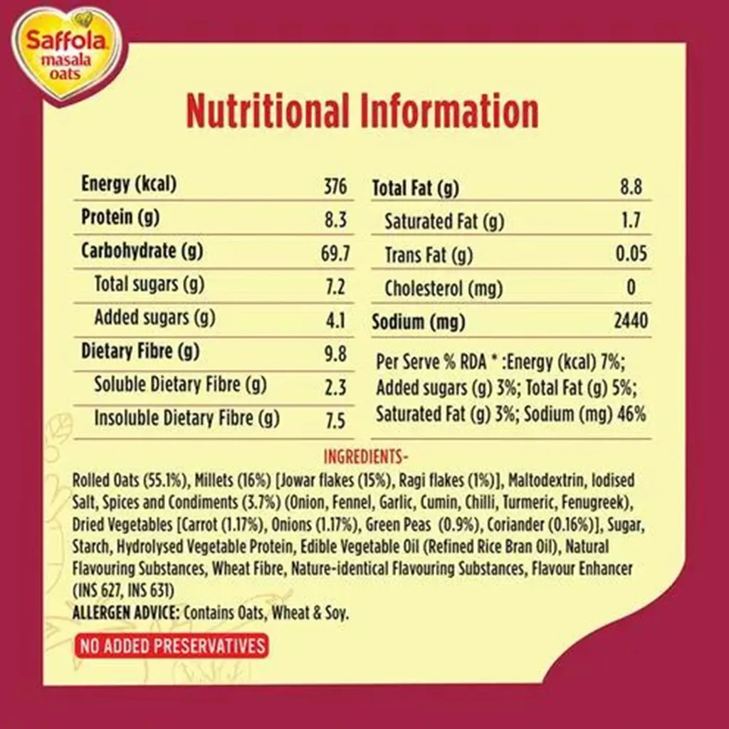 Saffola Masala & Coriander Oats 3