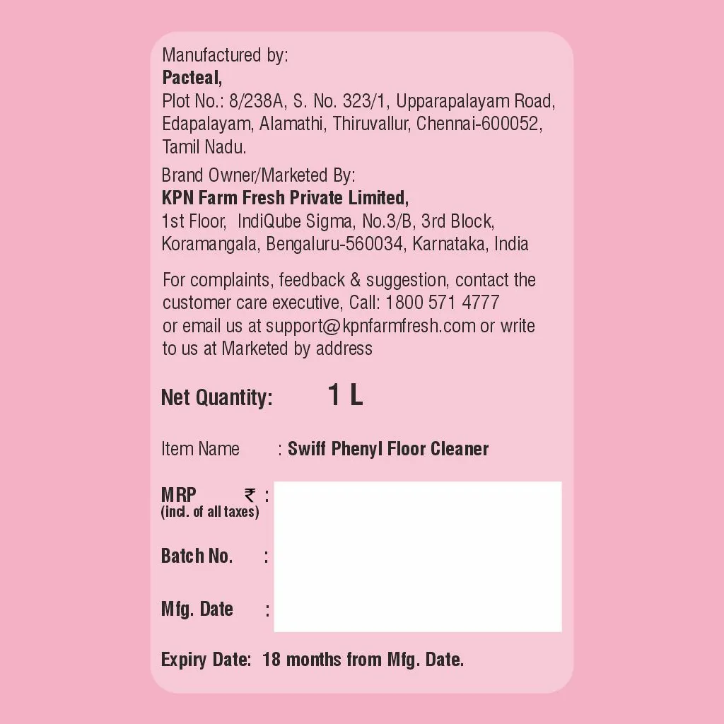 Swiff Rose Phenyl Floor Cleaner Pet Bottle 2