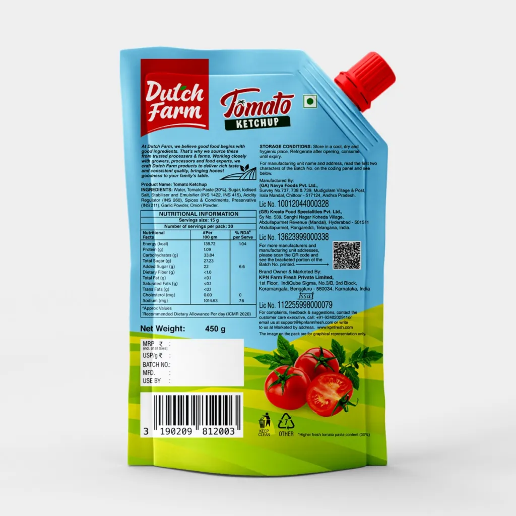 Dutch Farm Tomato Ketchup 1