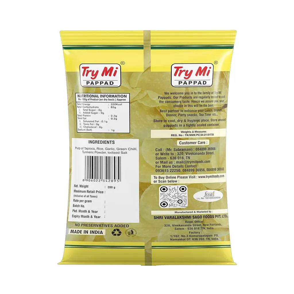 Try Mi Traditional Garlic Pappad 1