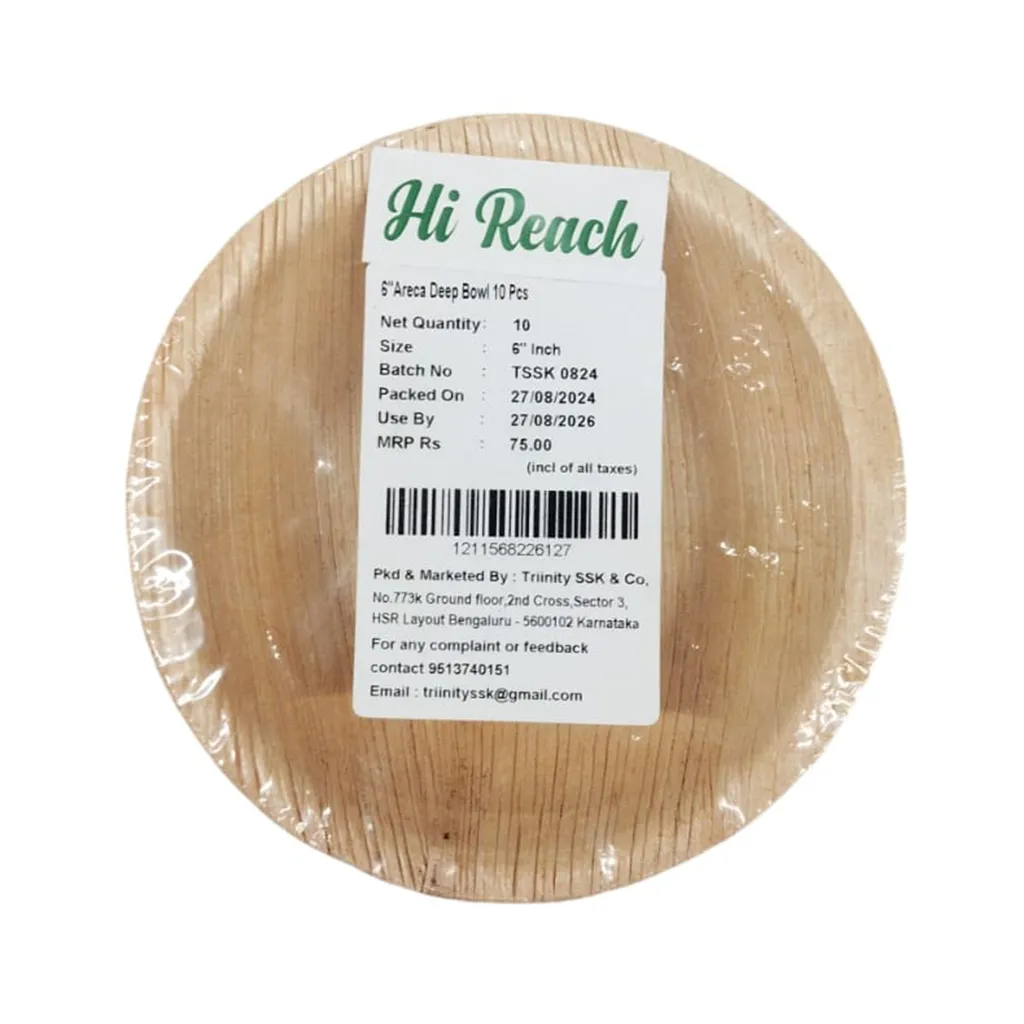Hi-Reach Areca Deep Bowl - 6