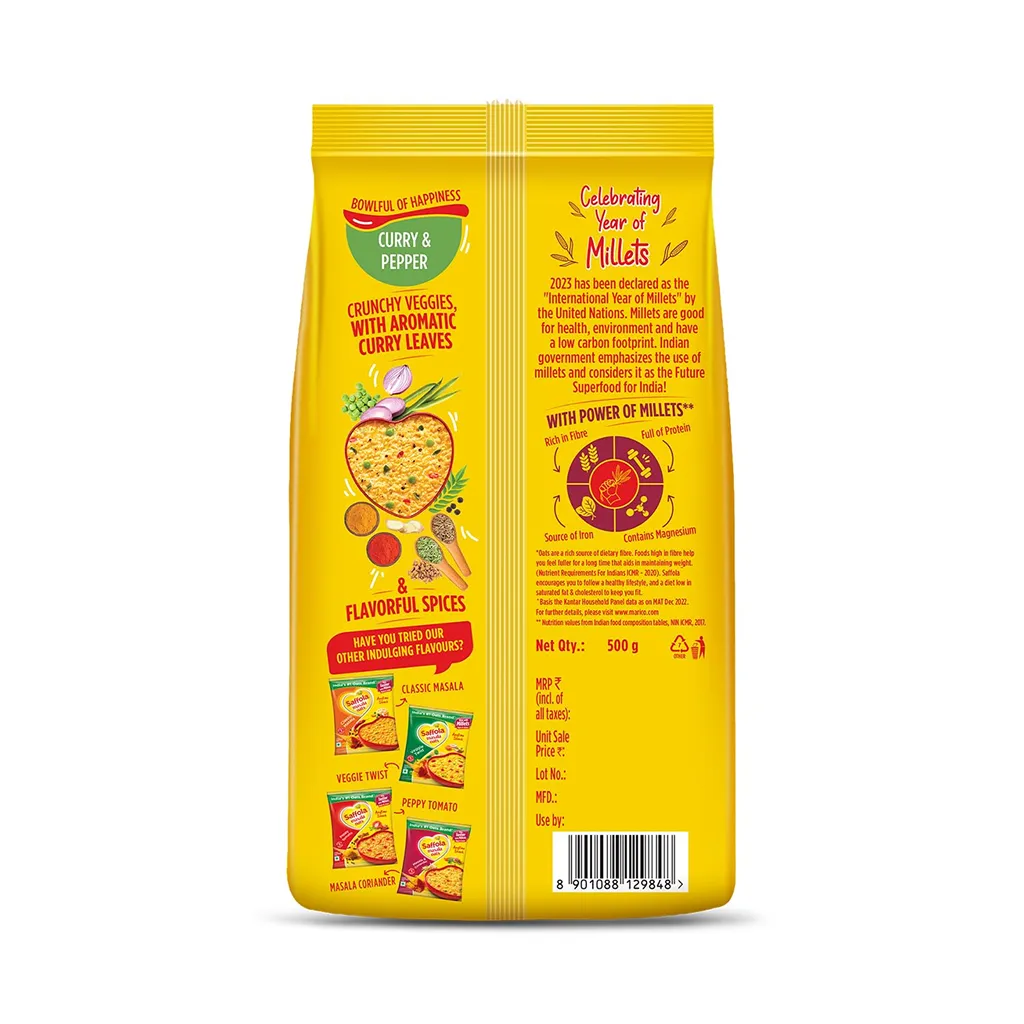 Saffola Masala Oats Curry & Pepper 3