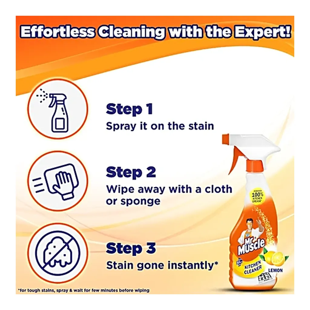 Mr Muscle 5 In 1 Lemon Kitchen Cleaner 2
