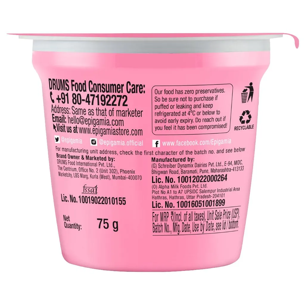 Epigamia Everyday Lychee Yoghurt 2