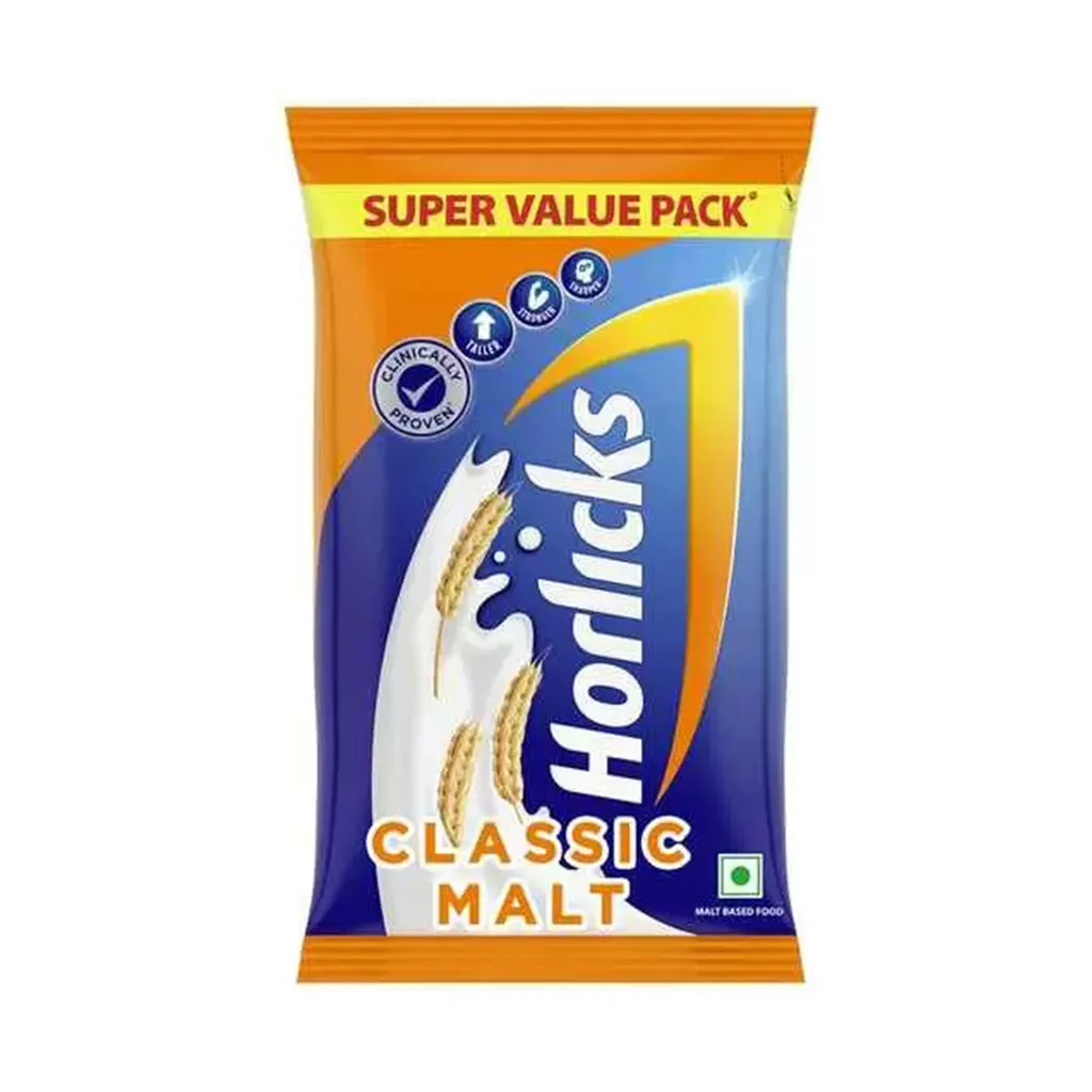 Horlicks Classic Malt Nutrition Drink Powder Pouch