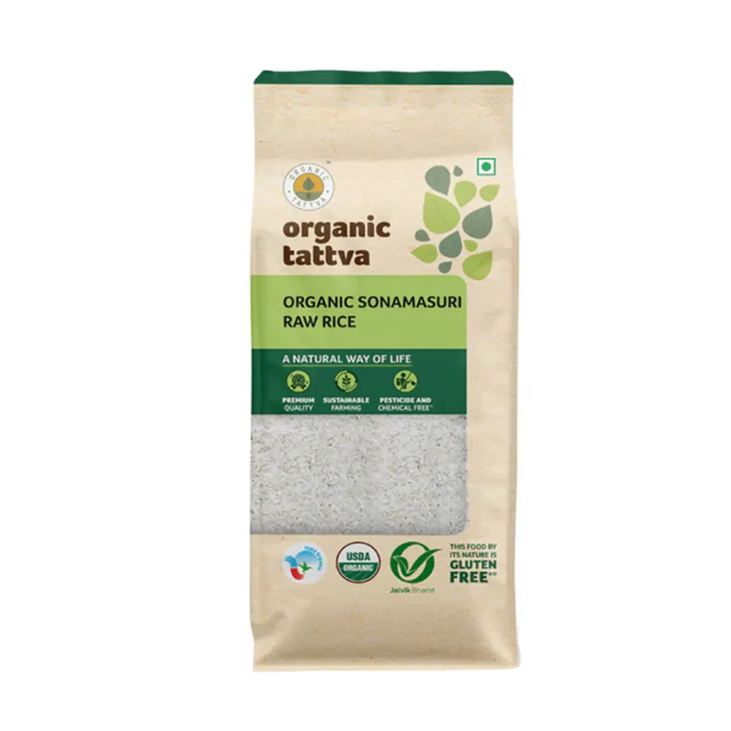 Organic Tattva Sona Masuri Raw Rice White