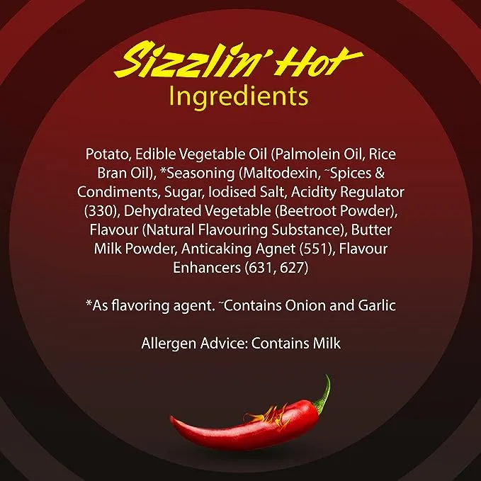 Lays Sizzling Hot Potato Chips 2