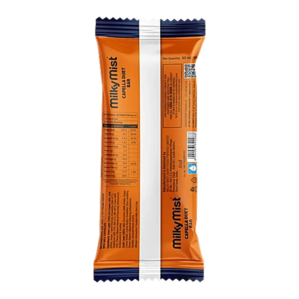 Milky Mist Duet Capella Butterscotch and Vanilla Ice Cream Bar 1