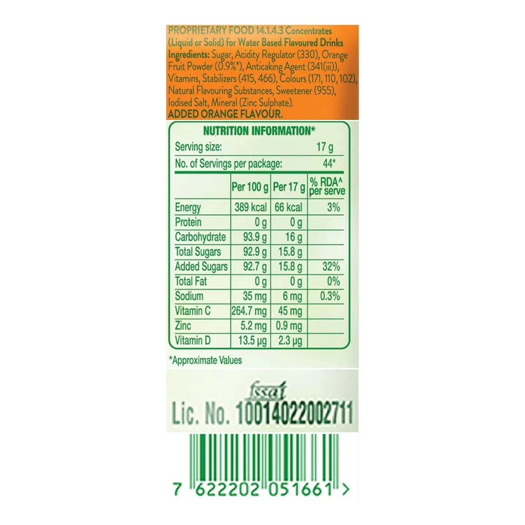 Tang Orange Instant Drink Mix Pouch 2