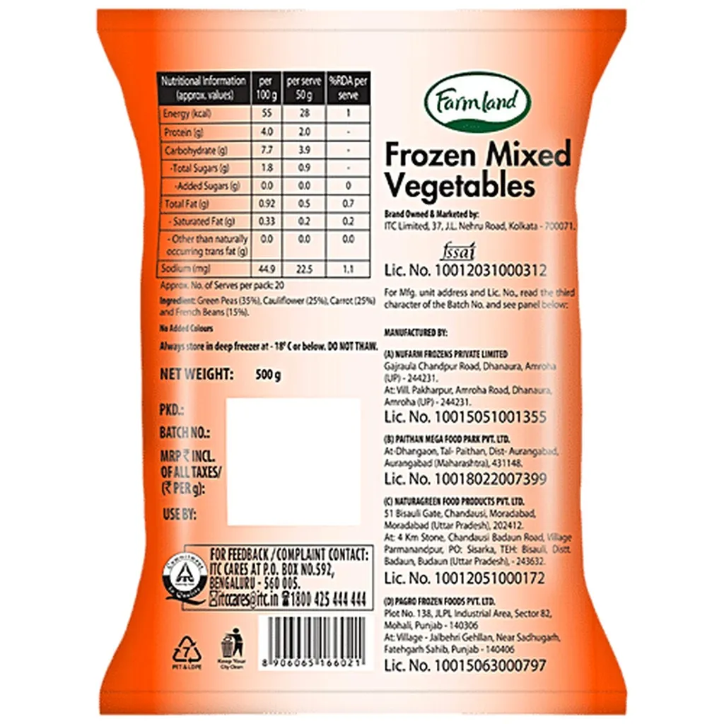 Farmland Mixed Vegetables Frozen Veg 1