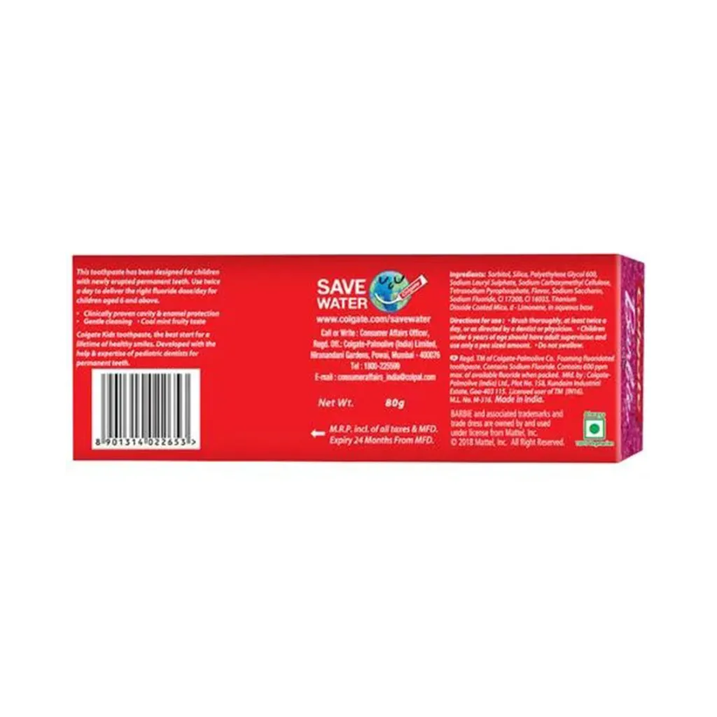 Colgate Kids Barbie Toothpaste 1