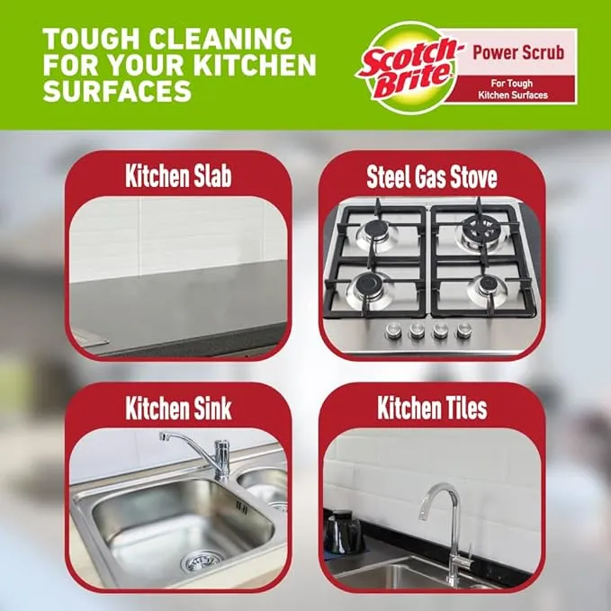 Scotch-Brite Power Scrub For Tough Kitchen Surfaces 1