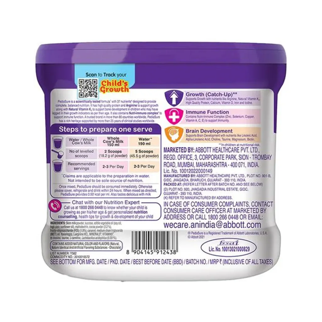Pediasure Chocolate Drink Powder Box 1