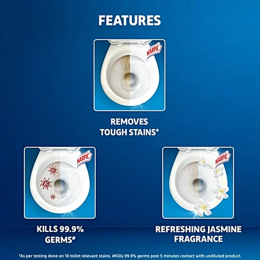 Harpic Toilet Cleaner Jasmine 1L 3