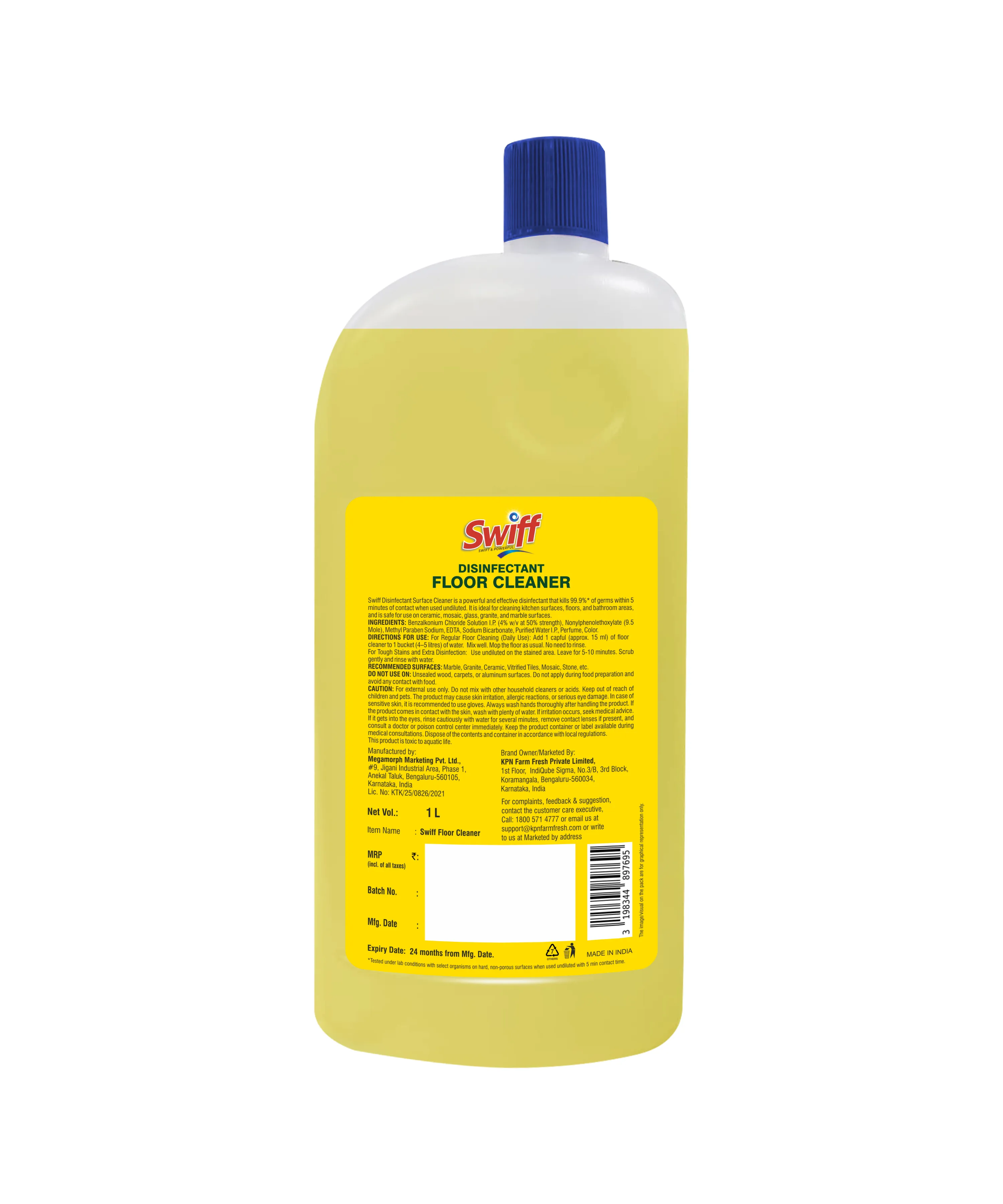 Swiff Citrus Disinfectant Floor Cleaner Bottle 1