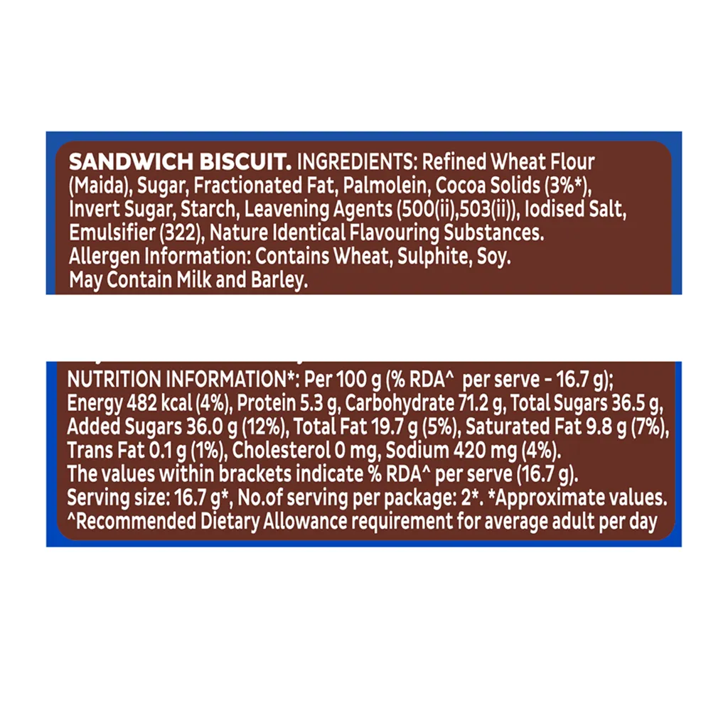 Cadbury Oreo Chocolate Cream Biscuits 4