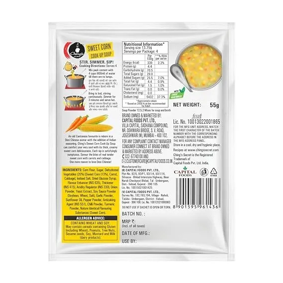 Ching's Instant Sweet Corn Veg Soup 1