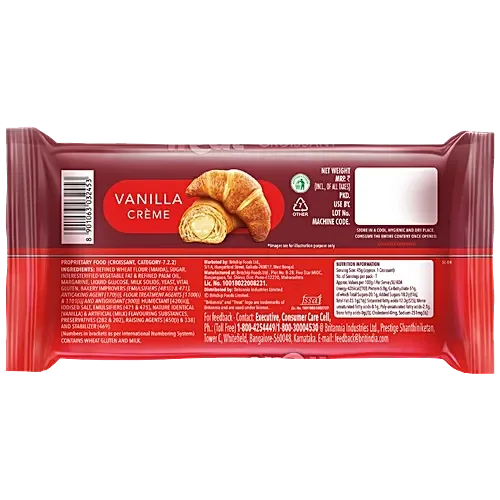 Britannia Treat Croissant Vanilla Creme Filling 1