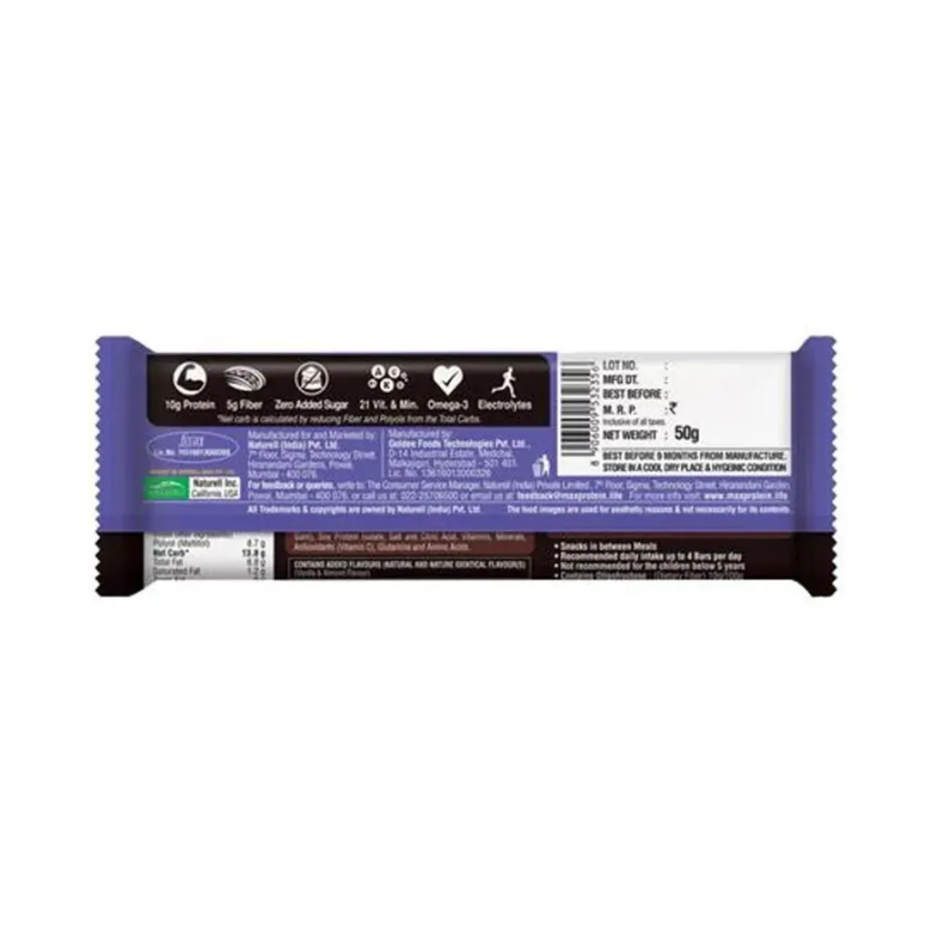 Ritebite Max Protein Daily Choco Almond Bar 1