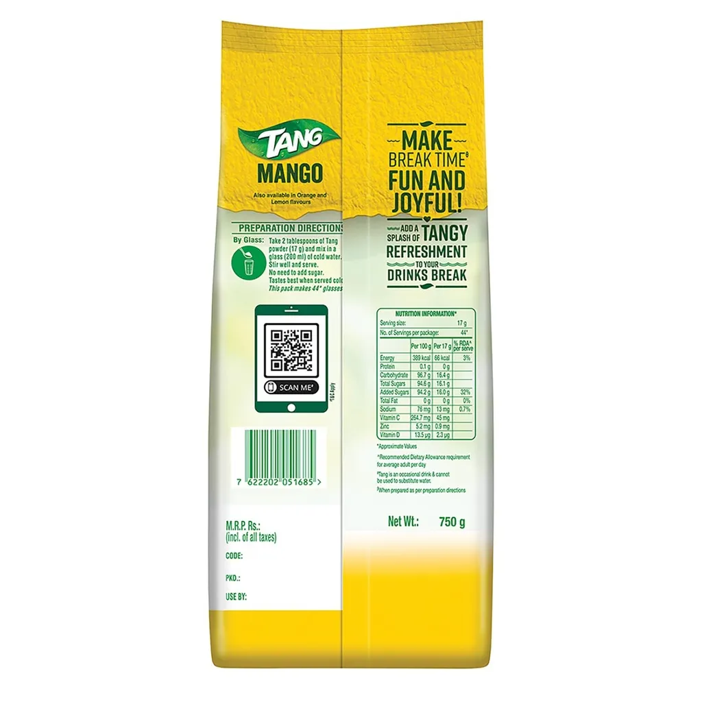 Tang Mango Instant Drink Mix Pouch 1