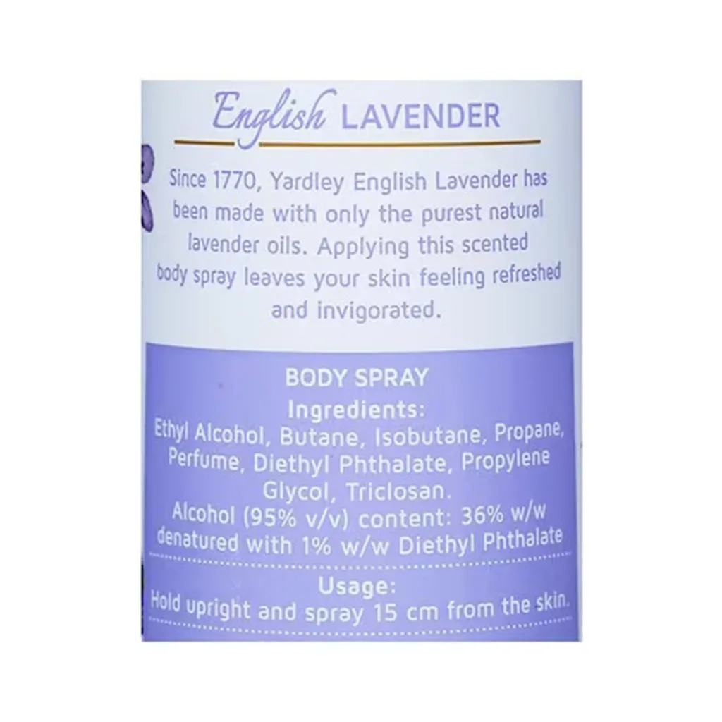 Yardley London English Lavender Deodorant Spray for Women 2