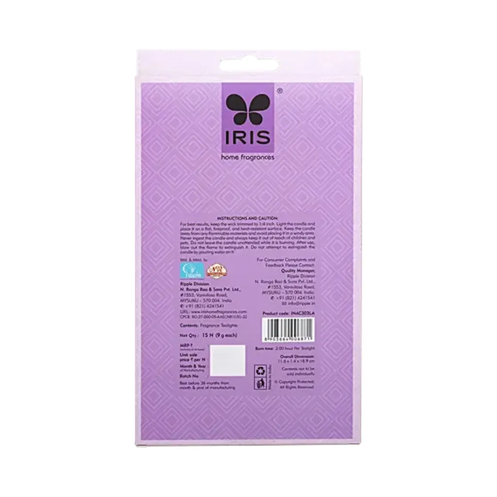 Iris Lavender Tea Lights  1