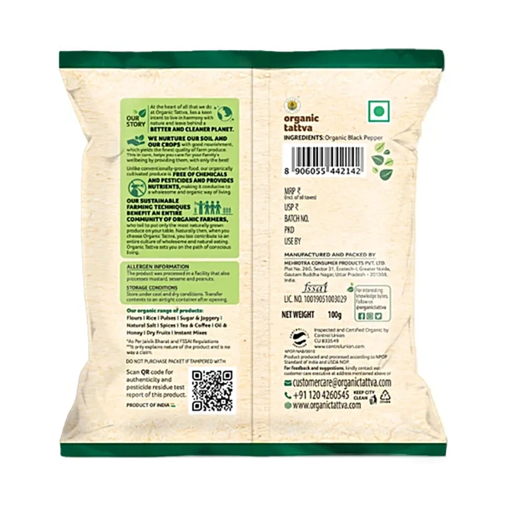 Organic Tattva Whole Black Pepper 1