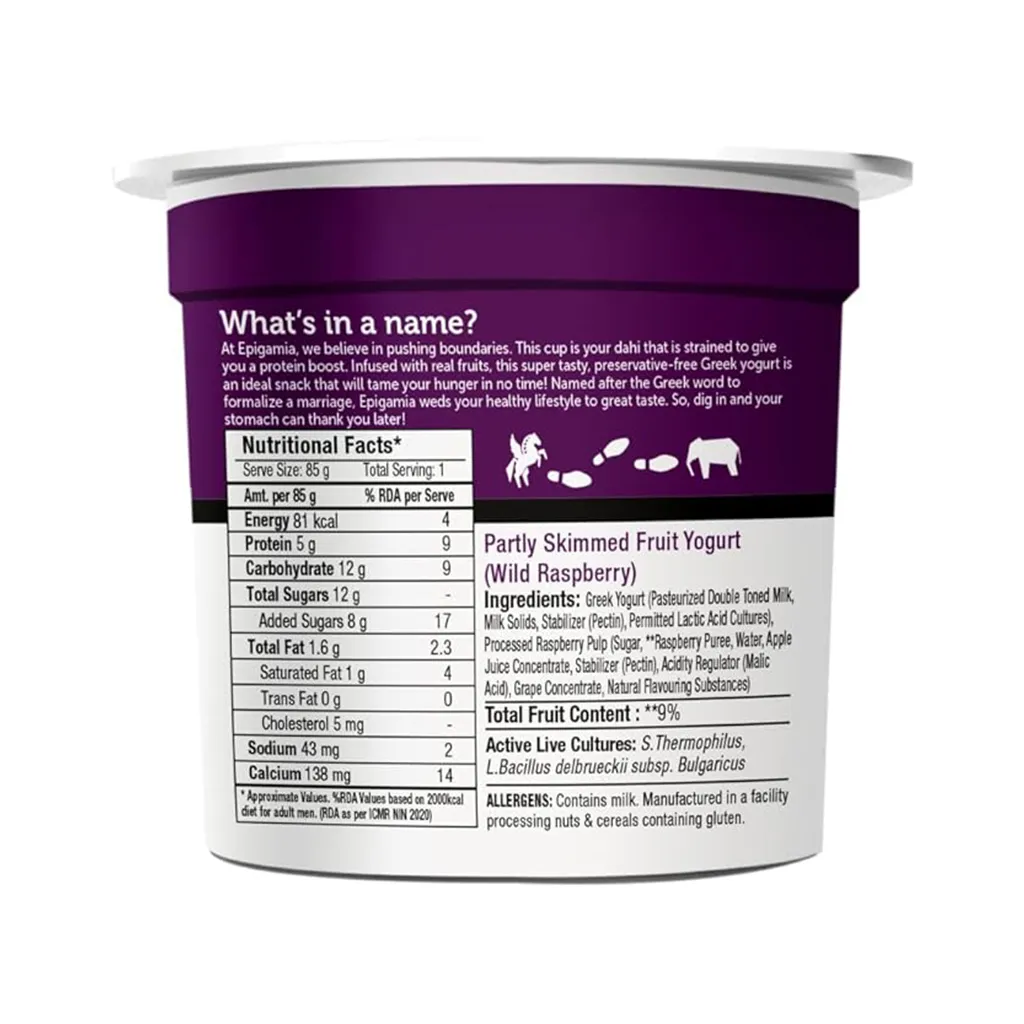 Epigamia Wild Raspberry Yogurt 1