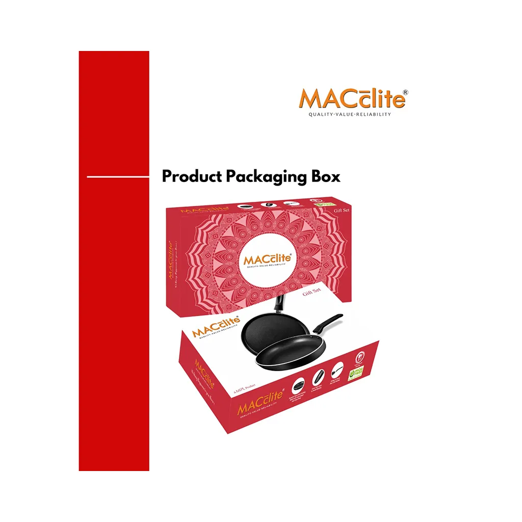Macclite Flat Tawa and Frying Pan Combo of 2 3