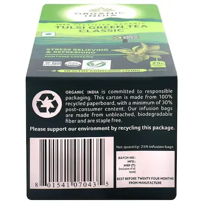 Organic India Tulsi Green Tea Classic 25N 4