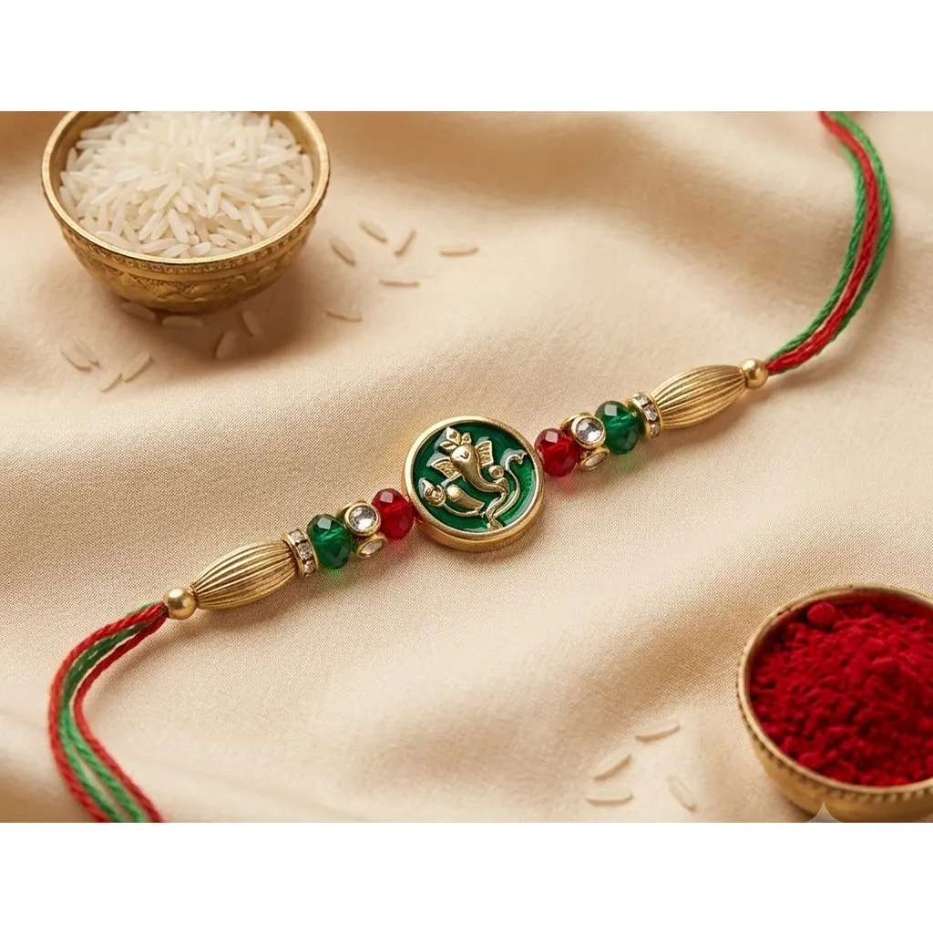 Peach Rakhi Assorted 1pc 2