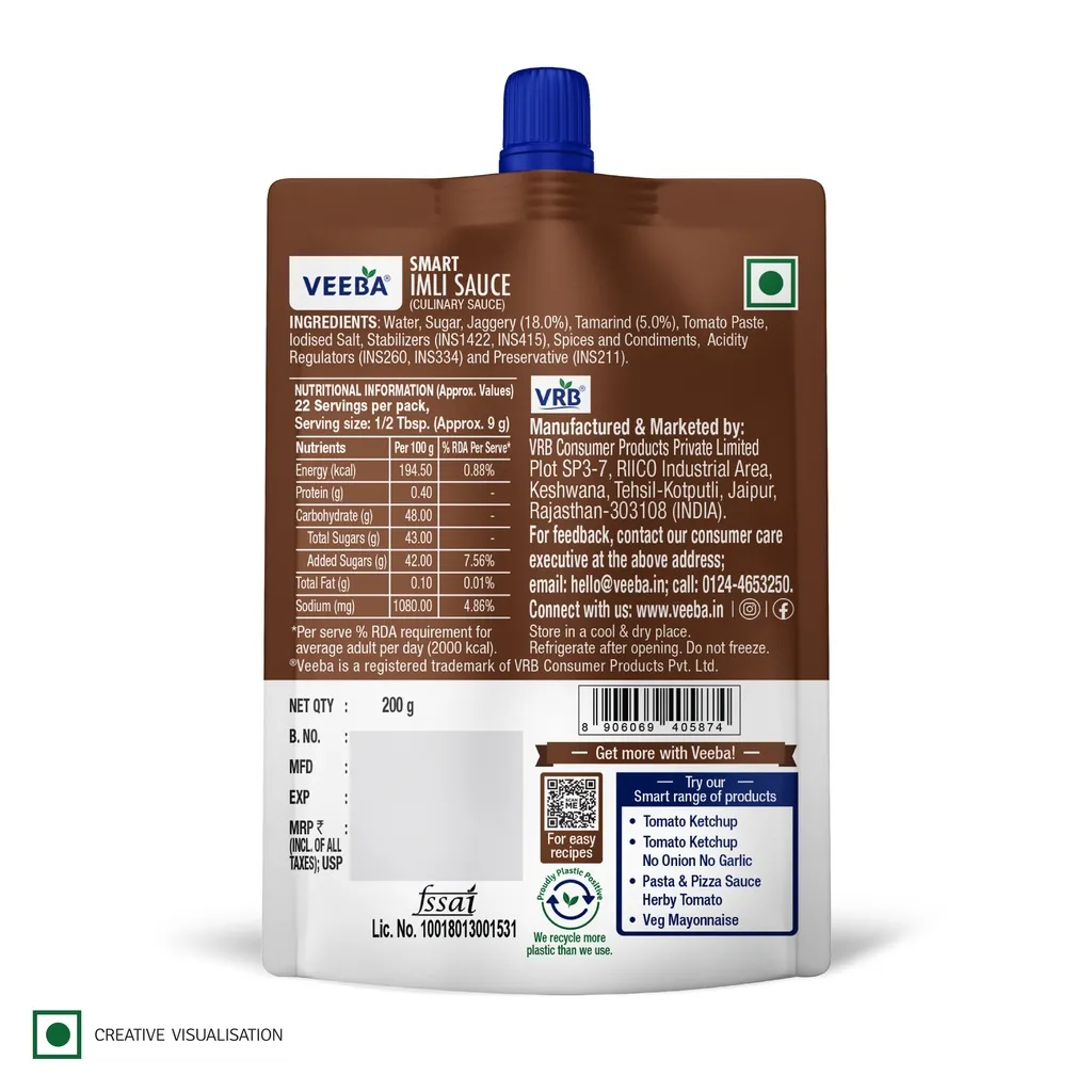 Veeba Smart Tangy Imli Sauce 1